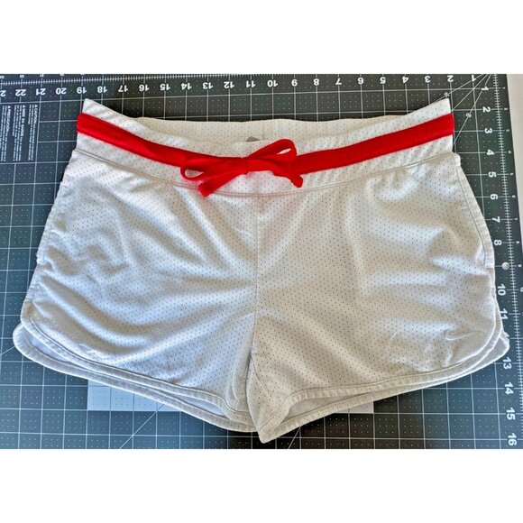 Nike The Athletic Department white Mesh Running Shorts red accents size Medium - Picture 1 of 8